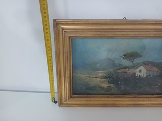Quadro Olio Paesaggio Campagna Napoli Vesu