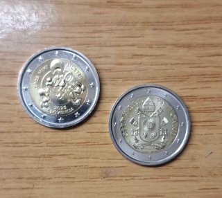 Lote 2 monedas para Álvarez. Eslovenia y Vaticano