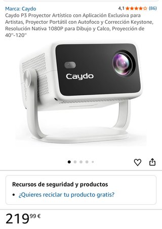Proyector Caydo P3 1080P Blanco