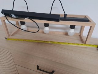 Lámpara colgante madera y metal