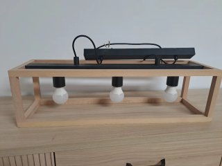 Lámpara colgante madera y metal