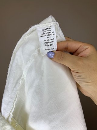 Pantaloni in lino bianchi