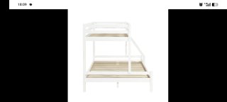 Litera de madera blanca