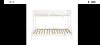 Litera de madera blanca