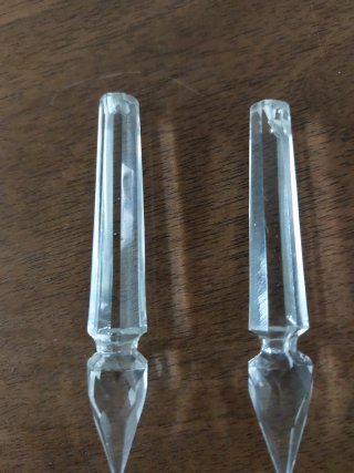 2 Prismas de cristal para lámpara
