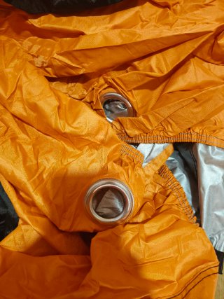 Funda Moto Impermeable Negro y Naranja XXL