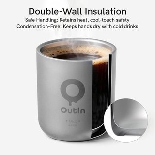 OutIn Tazza titanio 220ml doppia parete