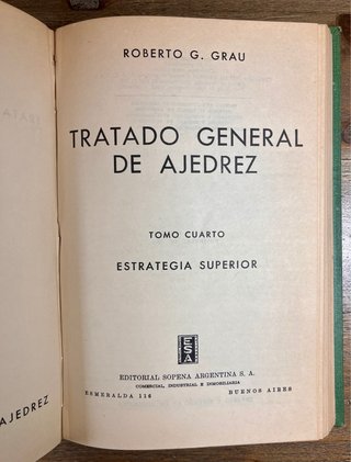Tratado general de ajedrez Grau 4 tomos años 50-60