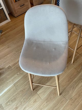Mesa madera olivo y 4 sillas