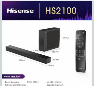 Hisense HS2100 Barra Sonido 2.1 240W Dolby