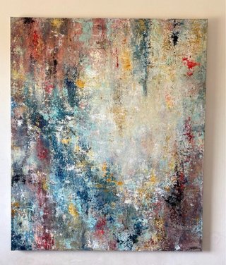 Cuadro abstracto, pintado a mano