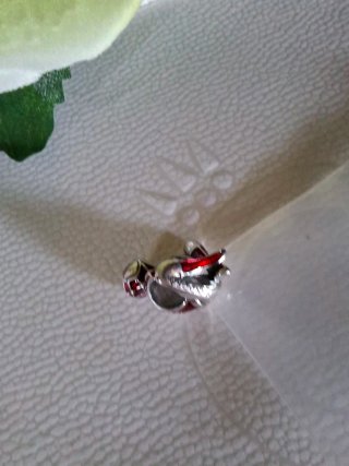 Charm Spiderman Pandora Rosso Argento