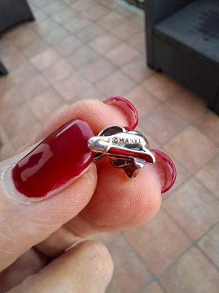 Charm Spiderman Pandora Rosso Argento