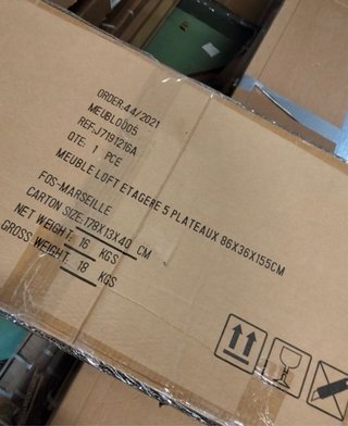 Librería Intempora 5 estantes metálicos 155 cm