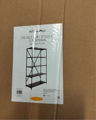 Librería Intempora 5 estantes metálicos 155 cm