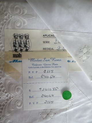 Juego de sábanas de algodón blanco