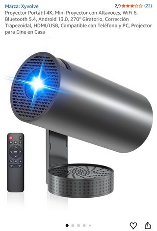 Proyector Portátil Xyvolve 4K Mini
