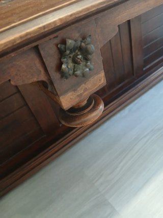 Escaño antiguo madera para restaurar
