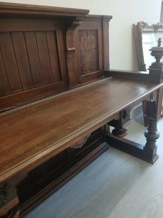 Escaño antiguo madera para restaurar
