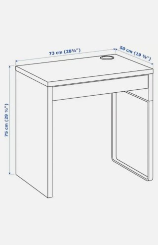 Escritorio Ikea blanco con cajón