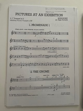 Partituras Mussorgsky Pictures at an Exhibition
