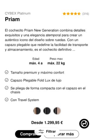 Carrito Cybex Priam Negro