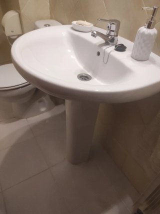 Lavabo y WC Roca Blanco Porcelana