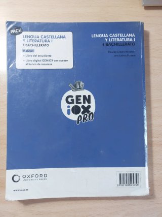Lengua castellana y literatura I. Libro del est...