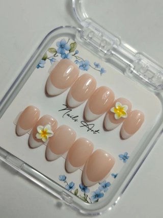 Uñas postizas francesas reutilizables