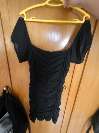 Vestido negro fiesta mujer