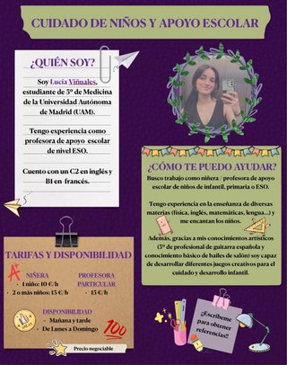 Niñera y profesora particular