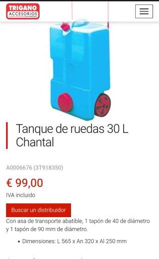 Depósito aguas grises a estrenar
