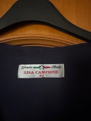 Abito Lisa Campione blu con borsa marrone