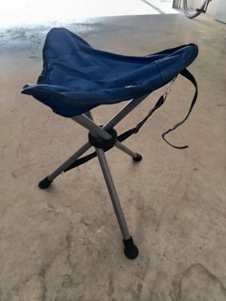 Silla plegable azul