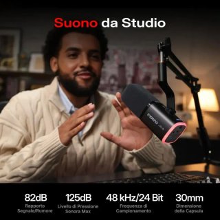 Maono PD100W microfono wireless gaming podcast