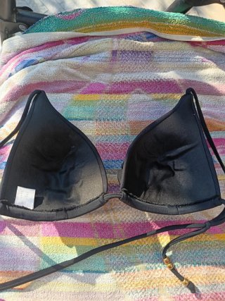 Reggiseno mare triangolo nero vintage