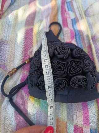 Reggiseno mare triangolo nero vintage
