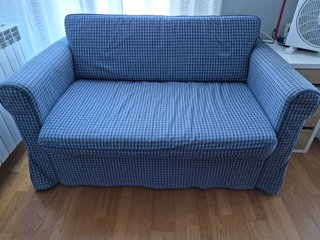 Funda Sofá Hagalund IKEA Azul Cuadros