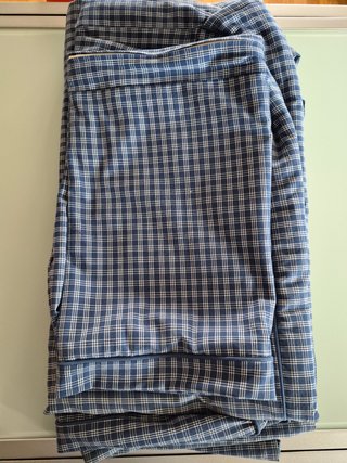 Funda Sofá Hagalund IKEA Azul Cuadros