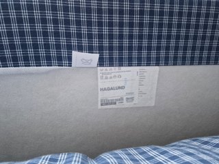 Funda Sofá Hagalund IKEA Azul Cuadros