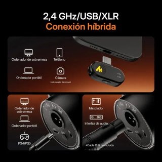 Maono microfono wireless gaming podcast USB XLR
