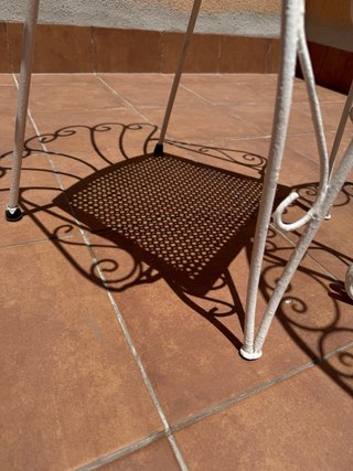 Mesa y 2 Sillas Terraza Metal