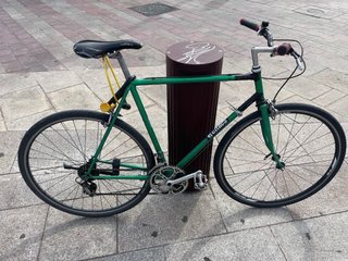 Bicicleta carretera vintage verde