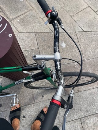 Bicicleta carretera vintage verde
