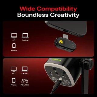 Maono microfono wireless + braccio gaming podcast