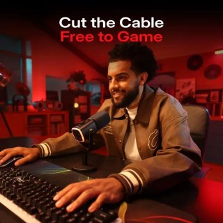 Maono microfono wireless + braccio gaming podcast