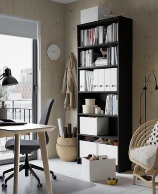 Librería BILLY IKEA Negra Madera