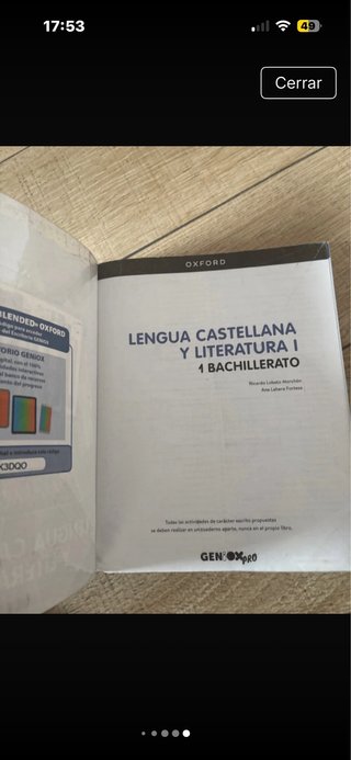 Lengua castellana y literatura I. Libro del est...
