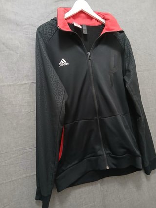 Adidas Felpa Zip XL 15-16y Nero Rosso