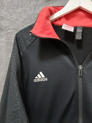 Adidas Felpa Zip XL 15-16y Nero Rosso